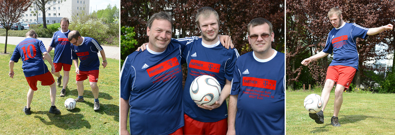 das Fußballteam der Suhler Werkstätten